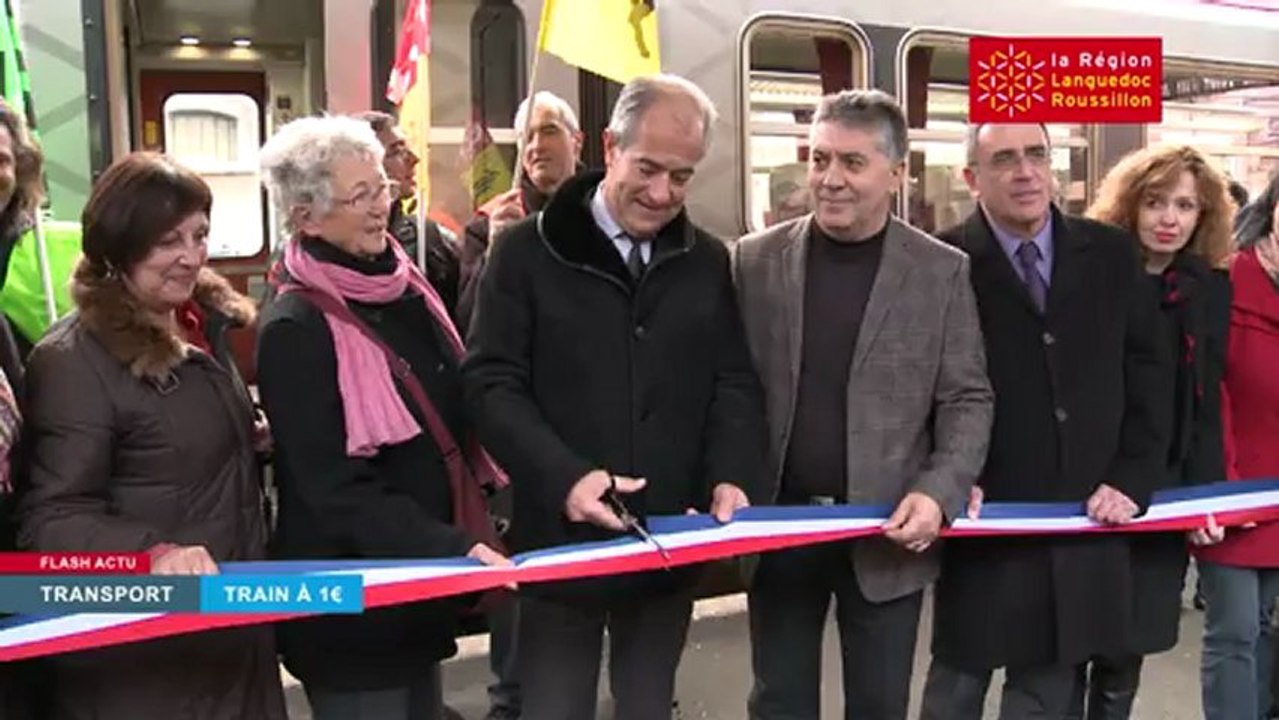 Inauguration du train à 1€ sur la ligne Béziers/Ceilhes-Roqueredonde