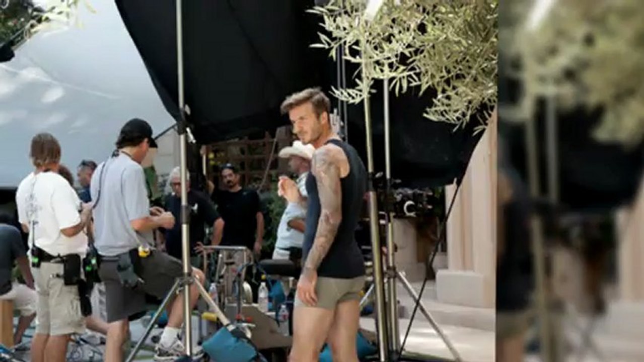 David Beckham beim Unterwäsche-Shooting