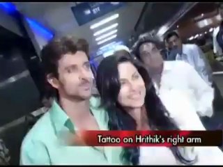 Hrithik Roshan gets his wifes name inked permanently.mp4