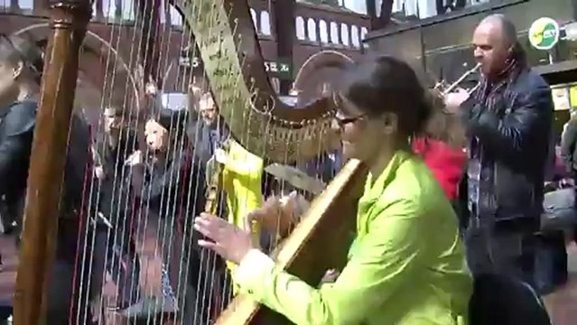 Flash Mob At Copenhagen Central Station
