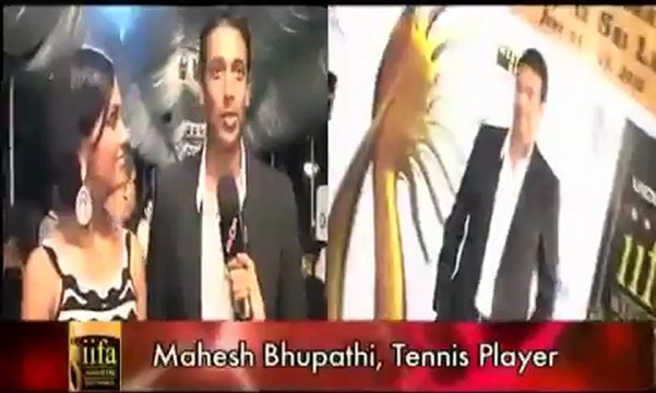 Lara Dutta with Mahesh Bhupati at IIFA.mp4