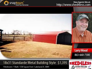 Metal Building 18x31 Standard Style Metal Building - shed4less - YouTube
