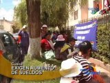 Cusco Trabajadores de Municipalidad de Santiago exigen aumento de sueldos