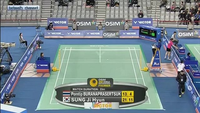 Victor Korea Open 2013 ~ WSQF ~ Sung[KOR] vs Porntip[THA] ~ Part 2