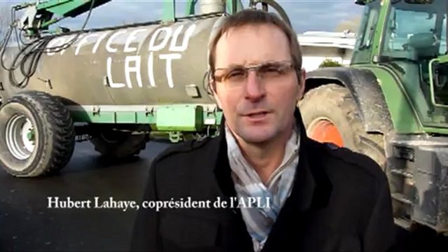 Manifestation producteurs de lait