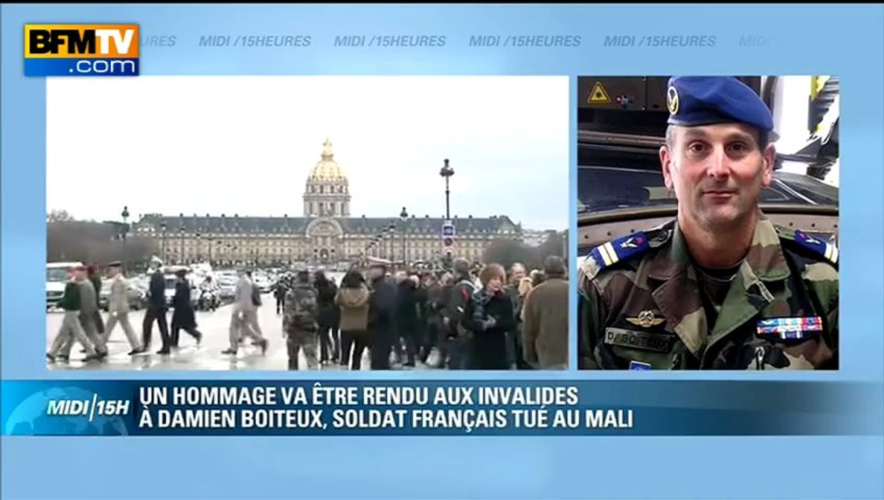 Le corps de Damien Boiteux, mort pour la France, est arrivé aux Invalides - 15/01