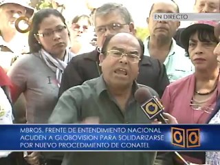 Frente de Entendimiento Nacional “apoya con todos los hierros” a Globovisión