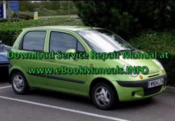 DOWNLOAD 2003 Daewoo Matiz Service Repair Workshop Manual_(new)
