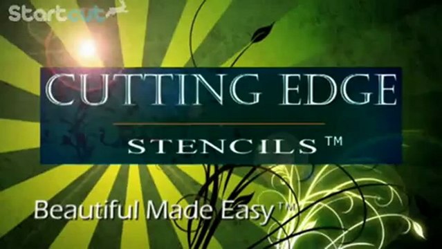 How to Stencil a Corner Using A Damask Stencil by Cutting Edge Stencils