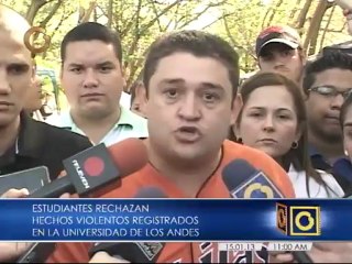Estudiantes zulianos rechazan violencia ocurrida en Táchira