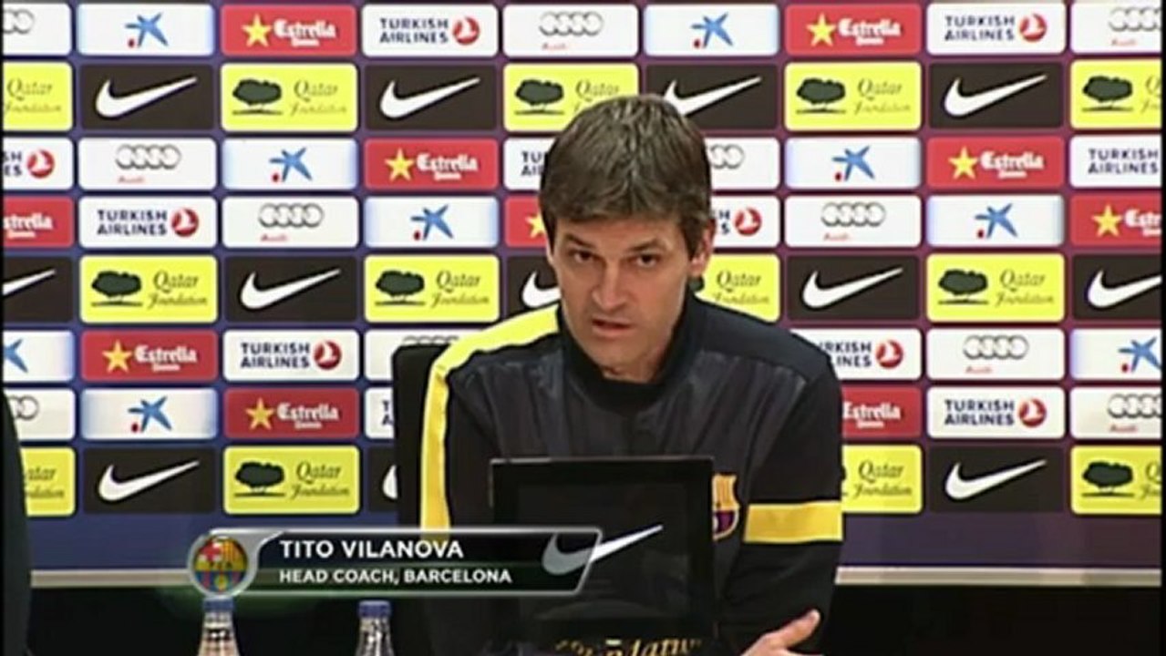 Vilanova: "Valdés es el mejor portero que podemos tener"