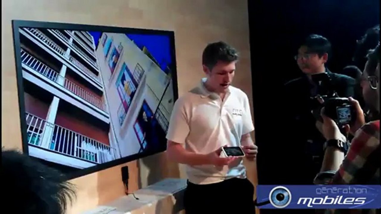 Démonstration du HTC Media Link HD au MWC 2012 sur le HTC One X