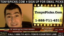 Atlanta Falcons versus San Francisco 49ers Pick Prediction NFL Pro Football NFC Championship Playoff Odds Preview 1-20-2013