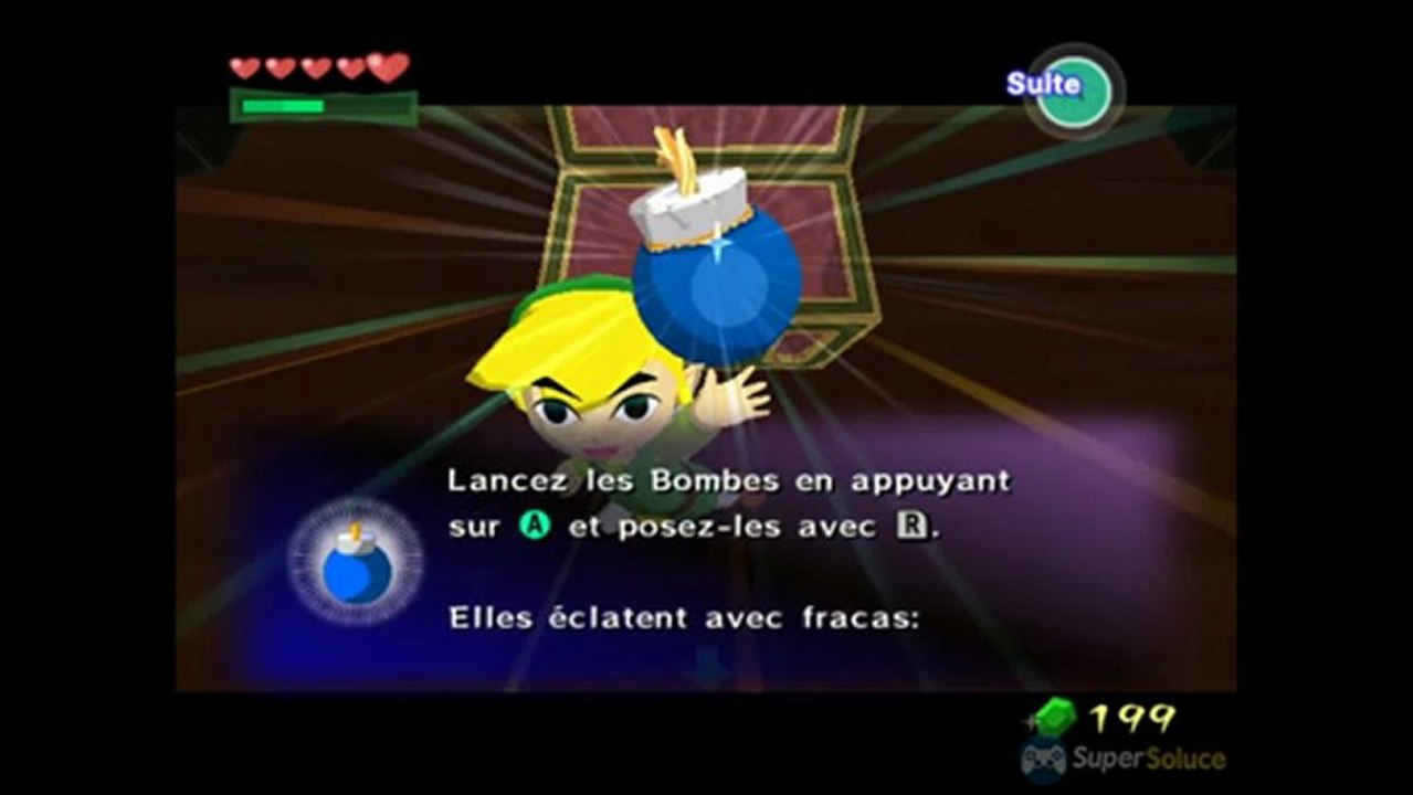 Soluce Zelda Wind Waker : Les trois perles - Récupérer les bombes