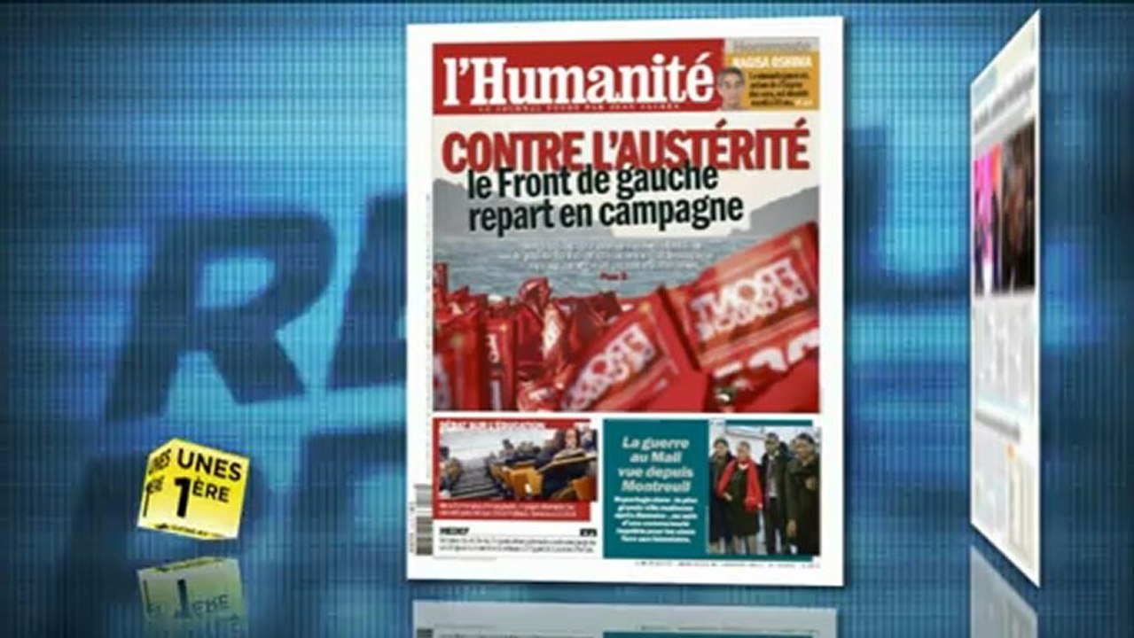 Revue de presse Unes 1ère - Mercredi 16 janvier 2014