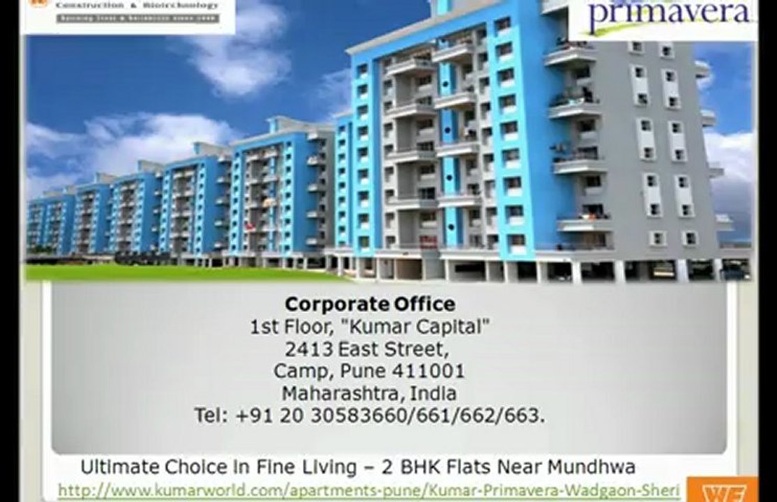 Kumar Primavera - Lively and Contemporary 2 BHK apartments in Kharadi