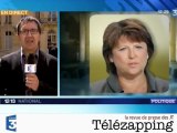 Télézapping : Martine Aubry privée de ministère