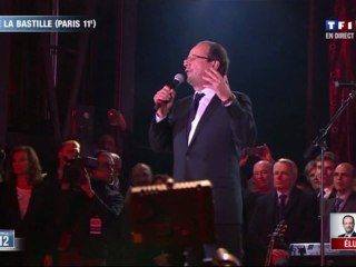 Hollande à la Bastille : "Merci, merci peuple de France !"