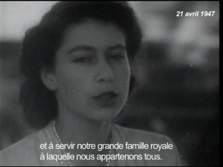 Queen Elizabeth "je m'engage"