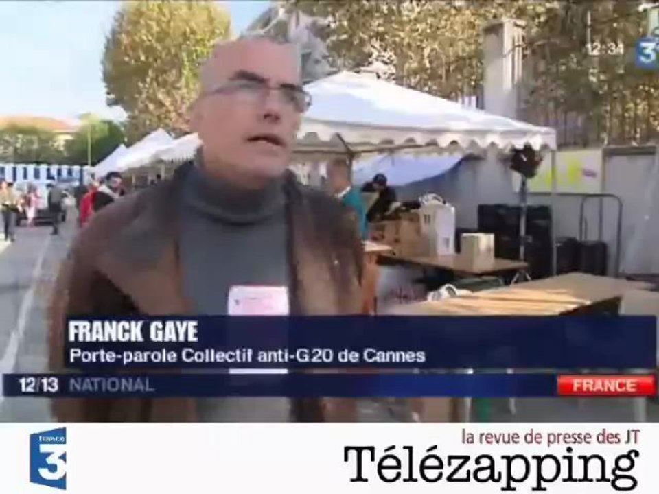 Télézapping – Anti-G20 : "Un peu déçu de voir qu'on est moins nombreux que les flics"