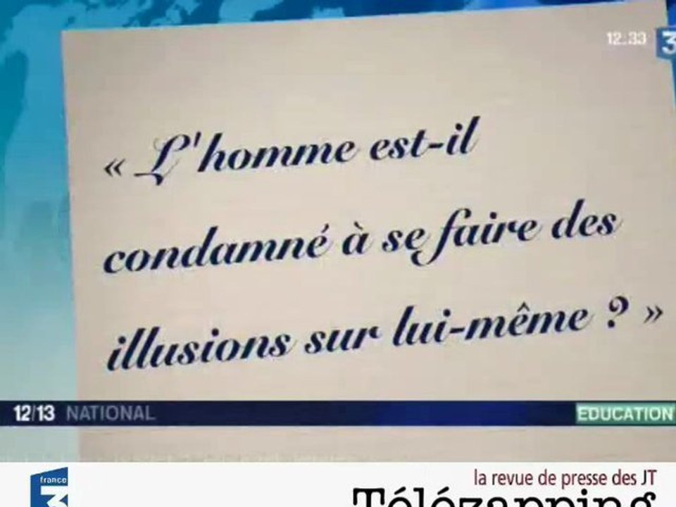 Télézapping : Après la philo, le soulagement