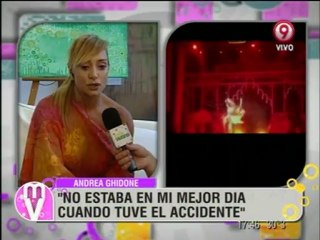 Pronto.com.ar Andrea Ghidone vuelve después de la caída a Escandalosas