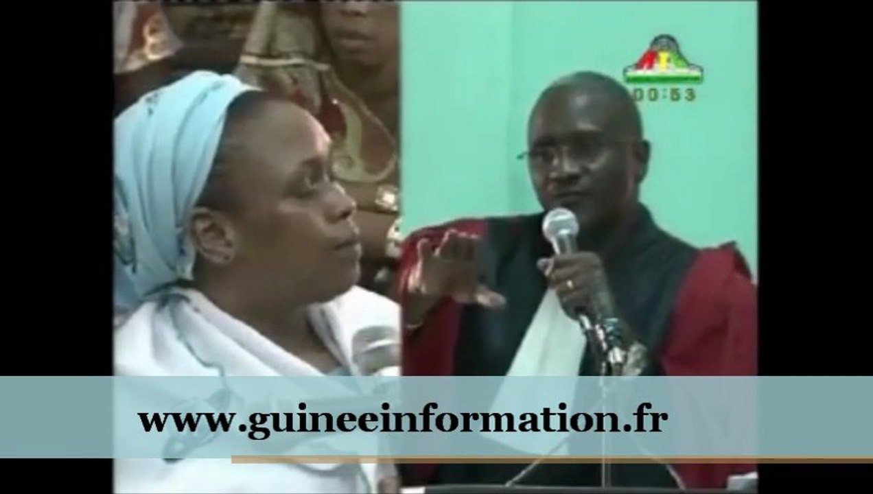 JT RTG DU 16.01.2013 Cours d'assise de Conakry, audition de Madame Fatou Badiar Diallo : "Est-ce que moi, je peux manipuler AOB"