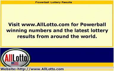 Powerball Lottery Drawing Results for January 16, 2013