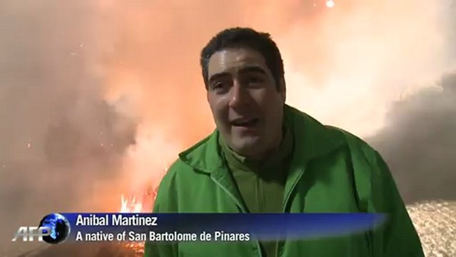 Horses brave the flames in Spain for ancient tradition