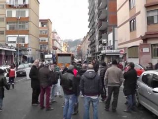 Napoli - Protesta autisti azienda napoletana mobilità (16.01.13)