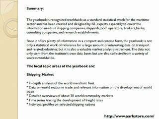 Aarkstore.com - ISL Shipping Statistics Yearbook 2011 - Market Research Report