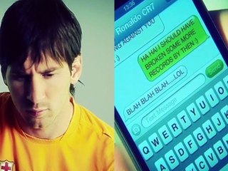PUB : Messi et Ronaldo se chambrent par SMS !