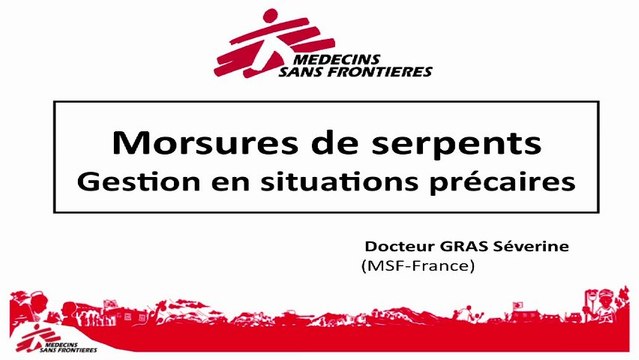 Gestion des morsures de serpents en situations précaires