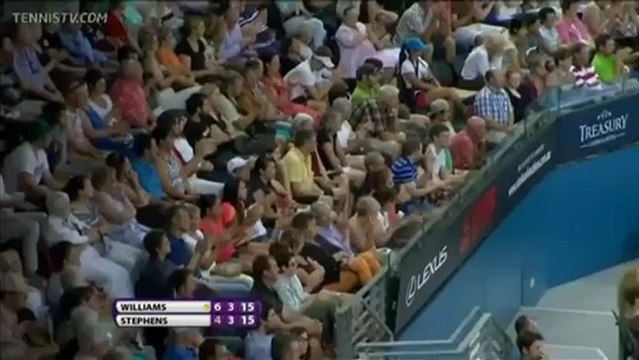 Serena Williams vs Sloane Stephens Brisbane 2013 Highlights
