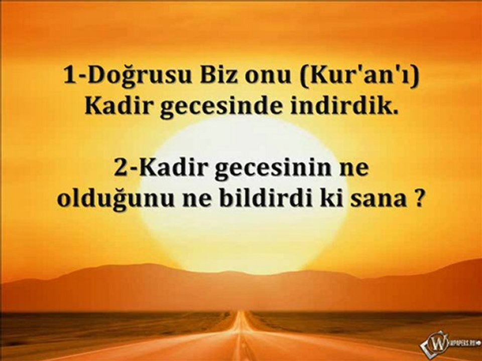 Namaz Sureleri ve Yüce Mealleri