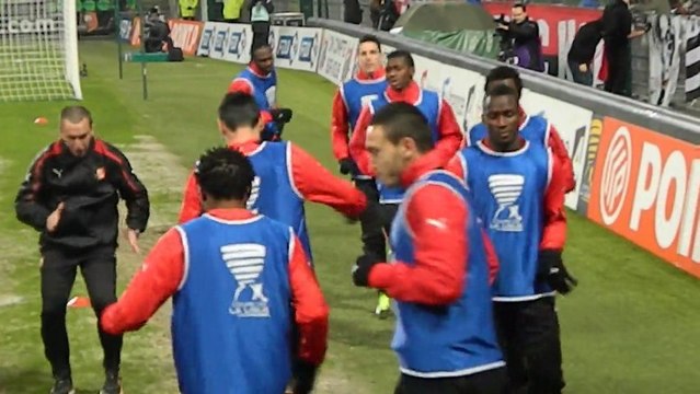 16/01/13 : SRFC-MHSC : les Rennais à l'échauffement