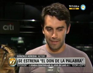 Gonzalo Heredia Vision siete Se Estrena la obra "El don de la palabra" teatro Picadilly