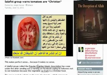 Tomatoes are Christian Food MUSLIM WARNS !!