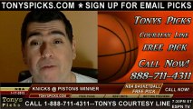 Detroit Pistons versus New York Knicks Pick Prediction NBA Pro Basketball Odds Preview 1-17-2013