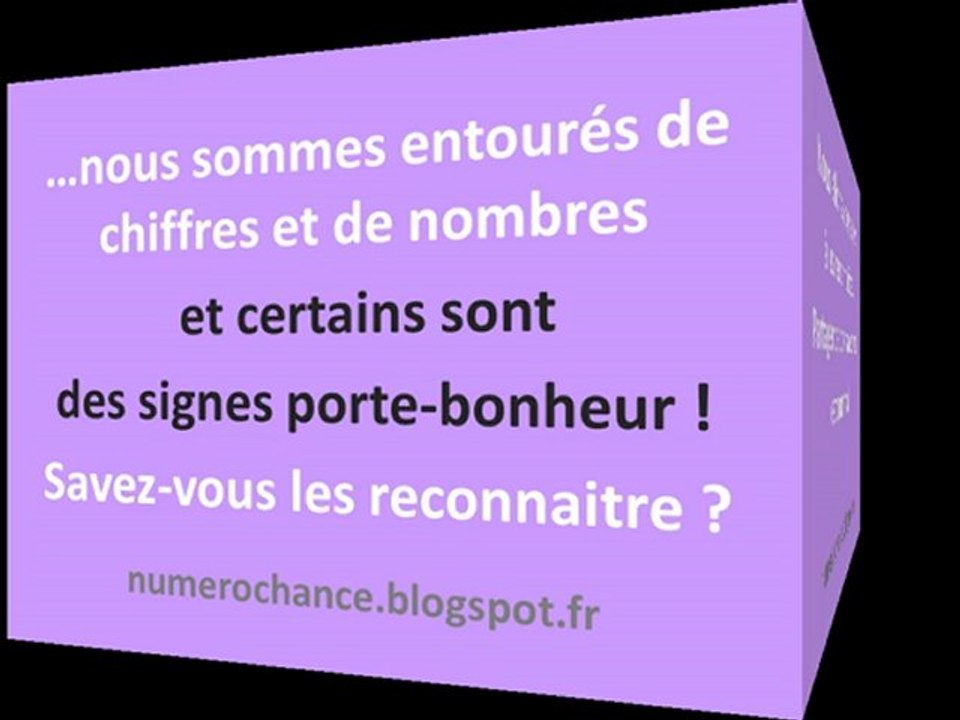 Porte-bonheur. Les chiffres et numéros porte-bonheur sont indispensable !