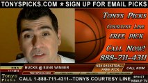 Phoenix Suns versus Milwaukee Bucks Pick Prediction NBA Pro Basketball Odds Preview 1-17-2012