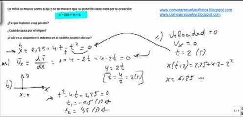 Fisica cinemática movimiento horizontal