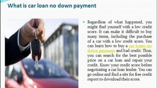 Down Payment Car Loan