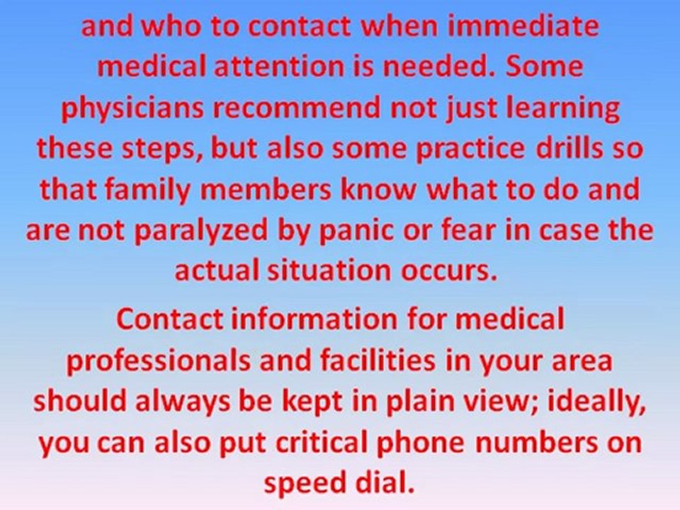 No Room For Panic In A Medical Situation