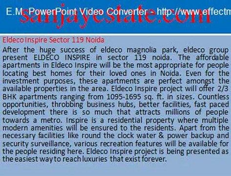Eldeco Inspire : BUY eldeco greater noida ::sanjayestate.com:: Greater Noida Projects