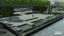 Les berges : construction du jardin flottant