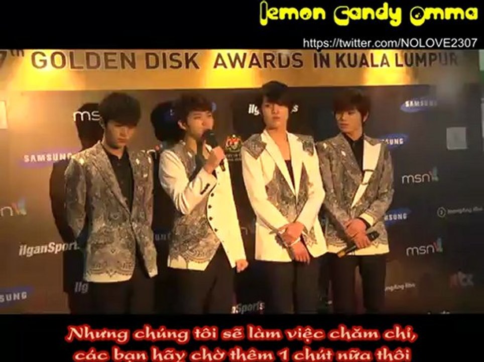 [VIETSUB] 130115 The 27th Golden Disk Awards - INFINITE Press Conference