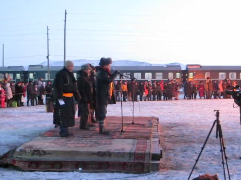 cérémonie du premier soleil de l'année 2013. Mongolie