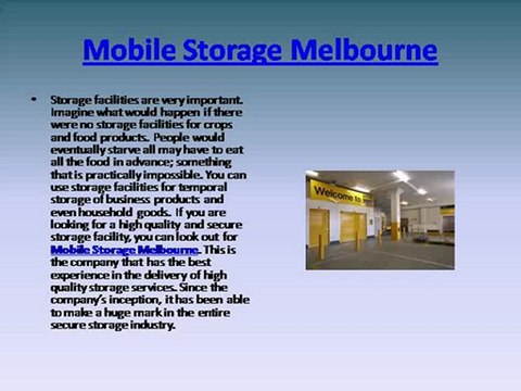Secure storage Melbourne; providing high quality storage facilities