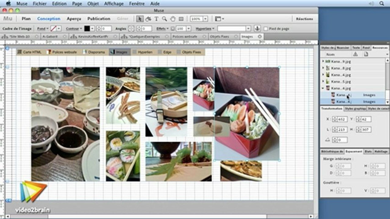 Muse : Modifier ou déplacer des ressources